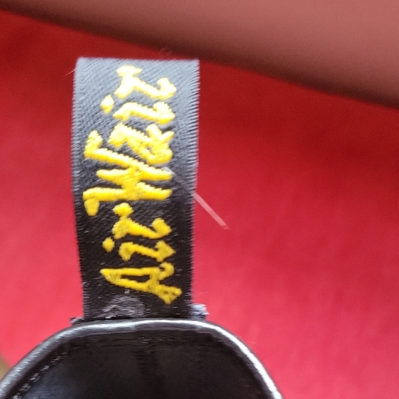 Doc Marten Womens High Gloss Black with Burgundy Laces Boots - Picture 6 of 8